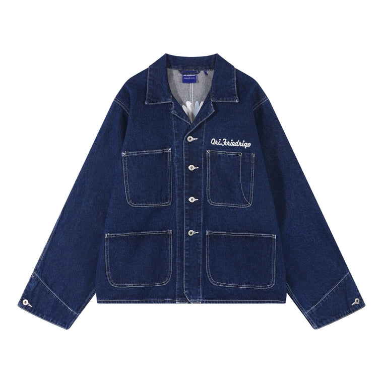 ORI FREDERIQO DENIM JACKET-BLUE