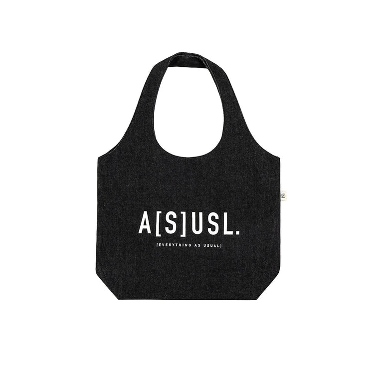 A[S]USL DENIM TOTE BAG-DENIM BLACK