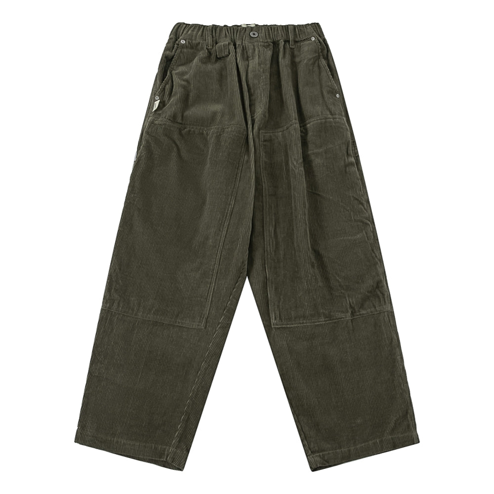 A[S]USL DOUBLE KNEE CORDUROY PAINTER PANTS-MOKA - Popcorn Store