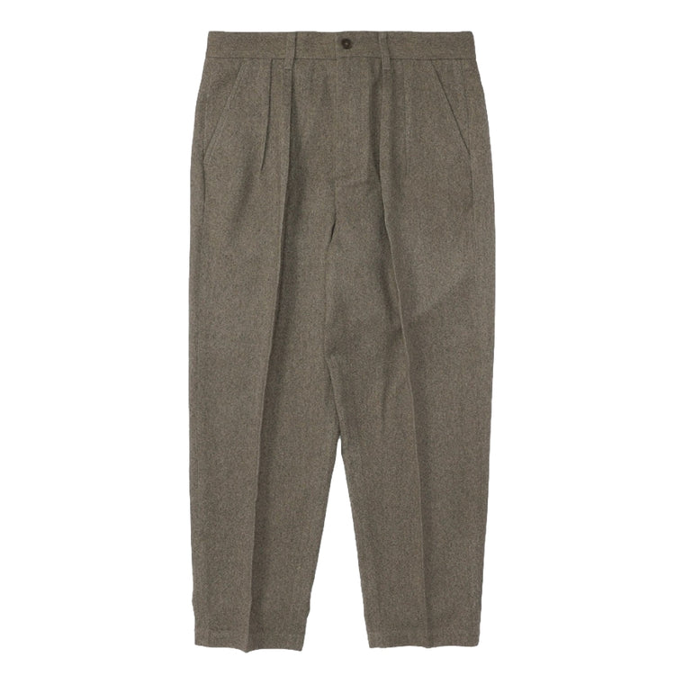 MADNESS DOUBLE PLEATED SUITS TROUSERS (FABRIC BY JAPAN)-BEIGE