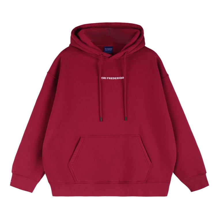 ORI FREDERIQO DRAGON HOODED SWEATSHIRT-RED