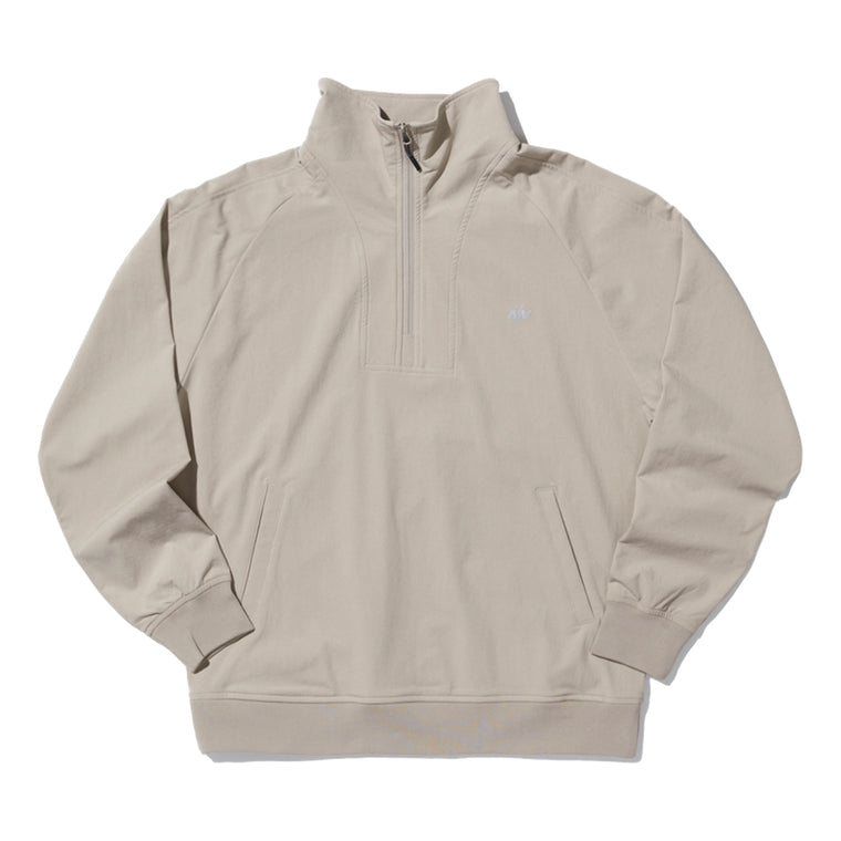 NINE POINT NINE ELEMENT HALF ZIP PULLOVER-LIGHT GREY