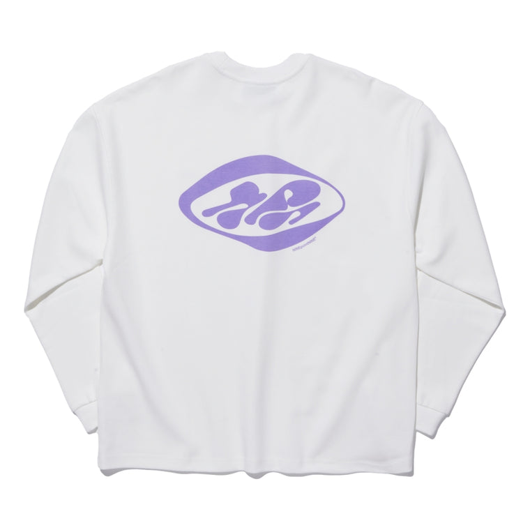 NINE POINT NINE ELEMENT L/S GRAPHIC TEE - NPN WAVE-WHITE