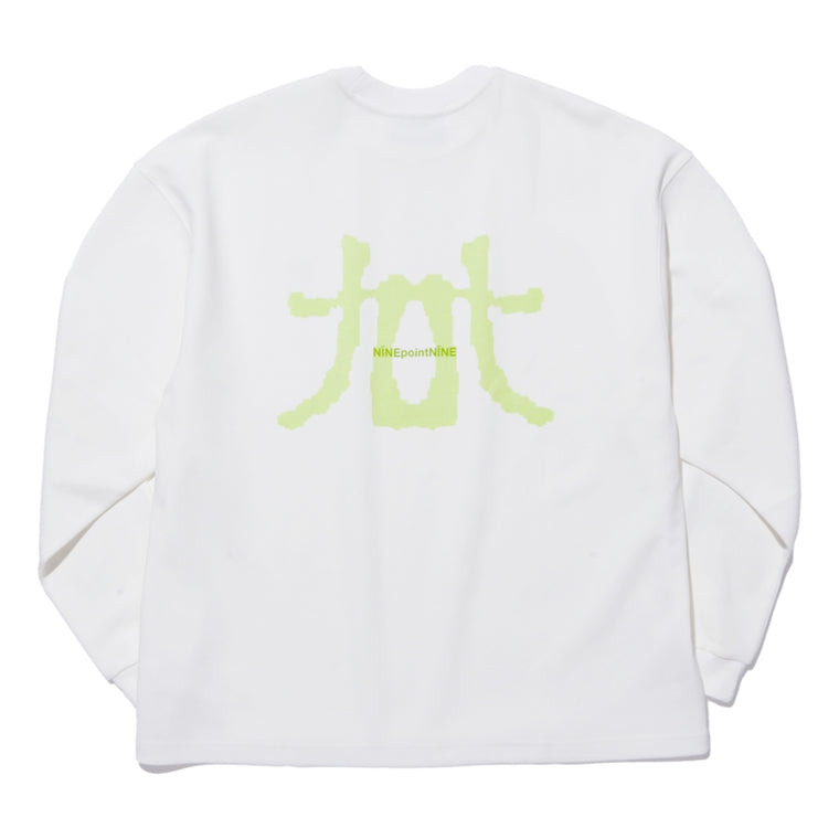 NINE POINT NINE ELEMENT L/S GRAPHIC TEE - NINE.NINE-WHITE