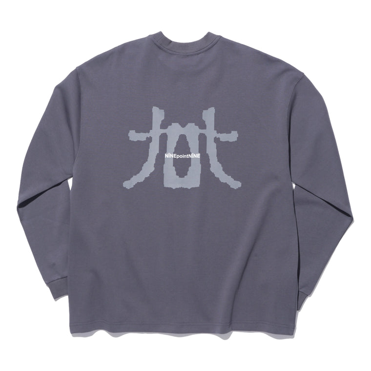 NINE POINT NINE ELEMENT L/S GRAPHIC TEE - NINE.NINE-GREY