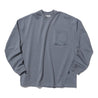 NINE POINT NINE ELEMENT POCKET  L/S TEE-LIGHT GREY