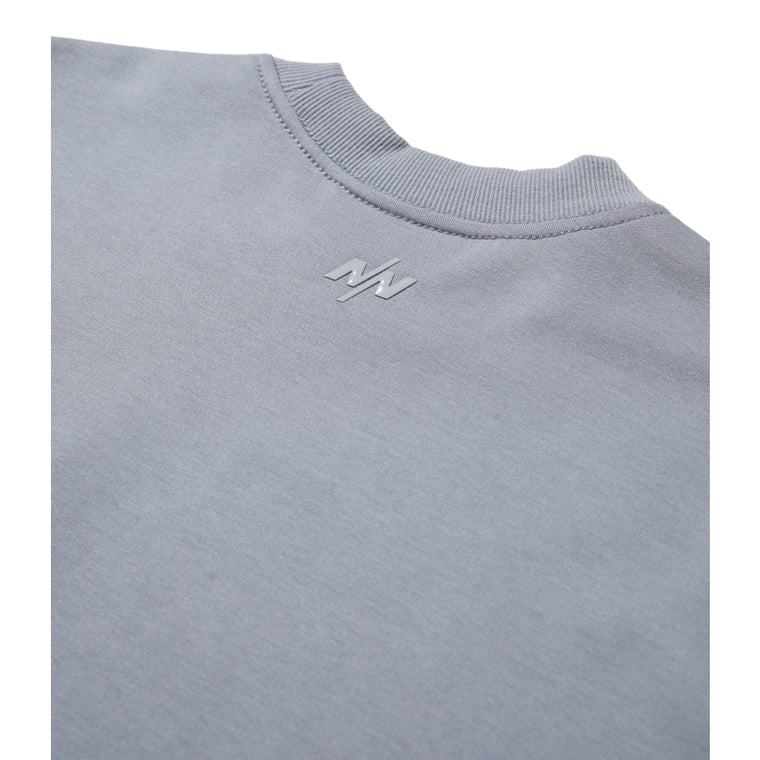 NINE POINT NINE ELEMENT POCKET  L/S TEE-LIGHT GREY