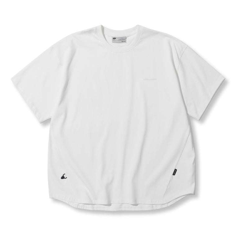 NINE POINT NINE ELEMENT BASE LOGO S/S ROUND TEE-WHITE