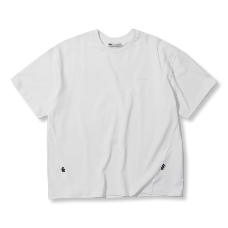 NINE POINT NINE ELEMENT S/S CREW NECK TEE-WHITE