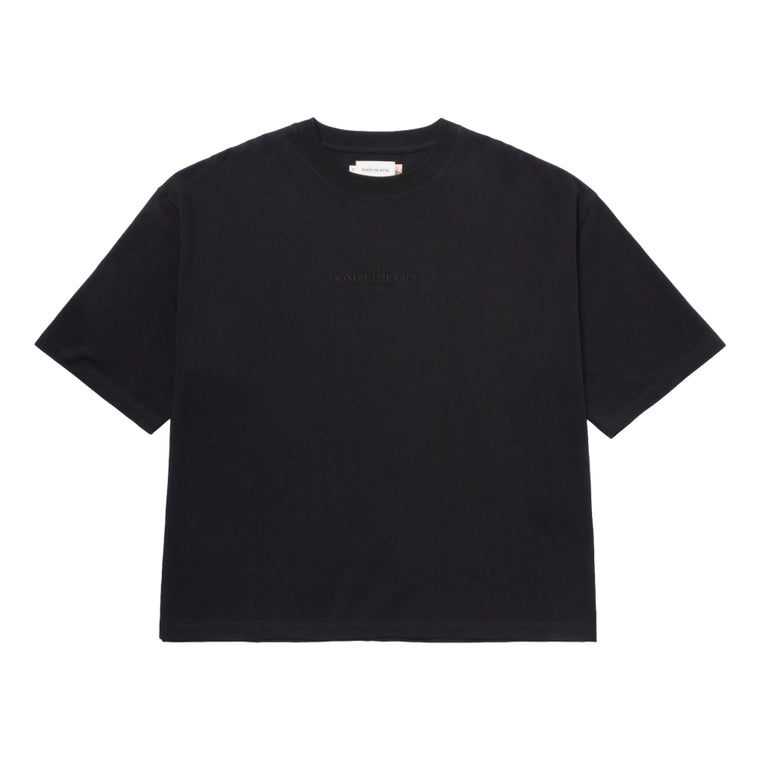 HONOR THE GIFT EMBROIDERY BOX TEE-BLACK