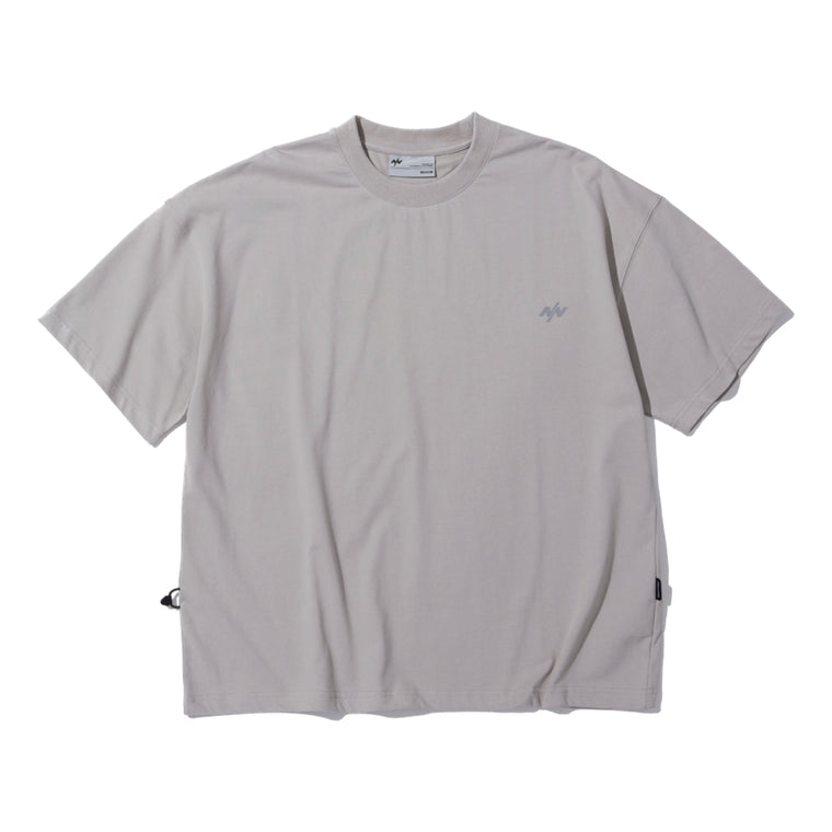 NINE POINT NINE EXPERT BASE LOGO S/S TEE-KHAKI