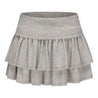 ROSEMAESE EMBROIDERED CAKE SKIRT-GREY