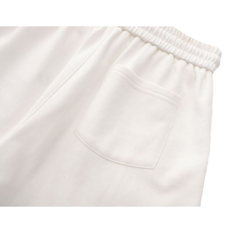 ROSEMAESE EMBROIDERED TRACK SHORTS-WHITE