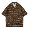 ORI FREDERIQO LOGO SS SHIRT-BROWN