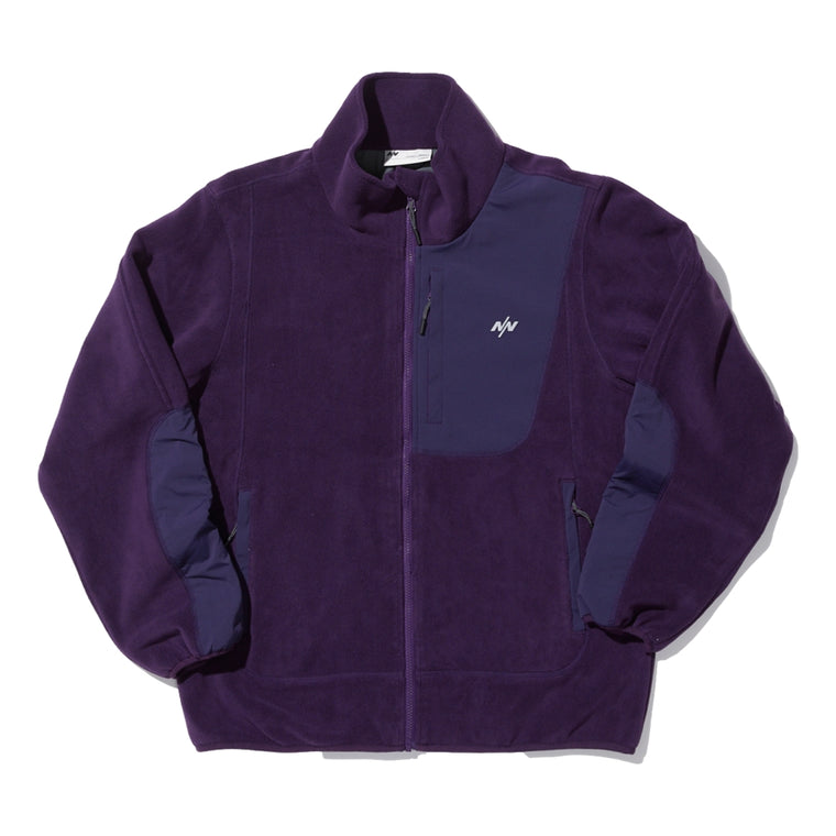 NINE POINT NINE FLEECE JACKET-PURPLE