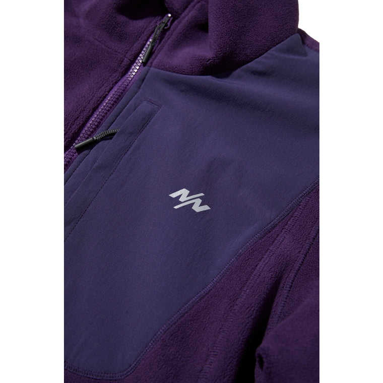 NINE POINT NINE FLEECE JACKET-PURPLE