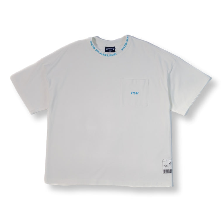 PUBLISH FLIGHT TICKET TEE-WHITE