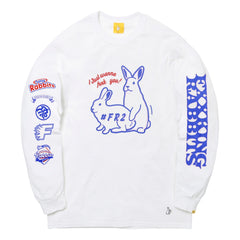 #FR2 PLAYING RABBITS L/S T-SHIRT-WHITE