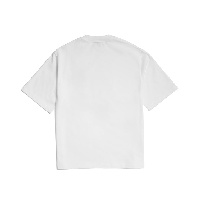 OPEN DIALOGUE X WILD THINGS FRONT POCKET SS TEE-WHITE