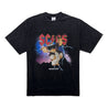 2ND CLOSET "GERMLINS ROCKS" PRINTED S/S T-SHIRT-WASHED BLACK