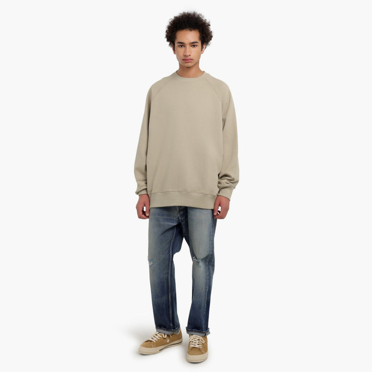 MADNESS HIGH COUNT RAGLAN LABEL SWEATSHIRT-BEIGE