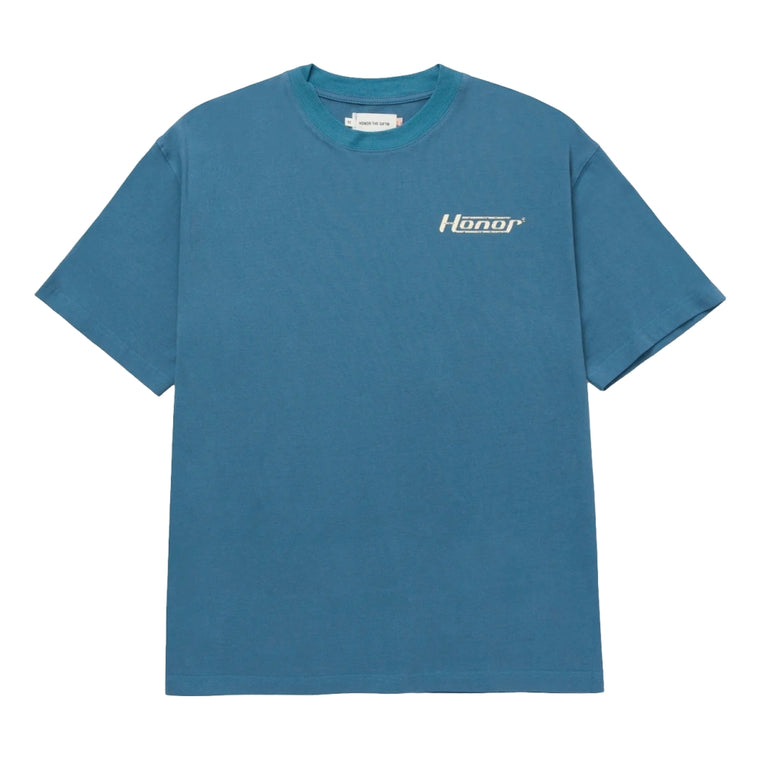 HONOR THE GIFT HONOR GLOBE LOGO TEE-BLUE