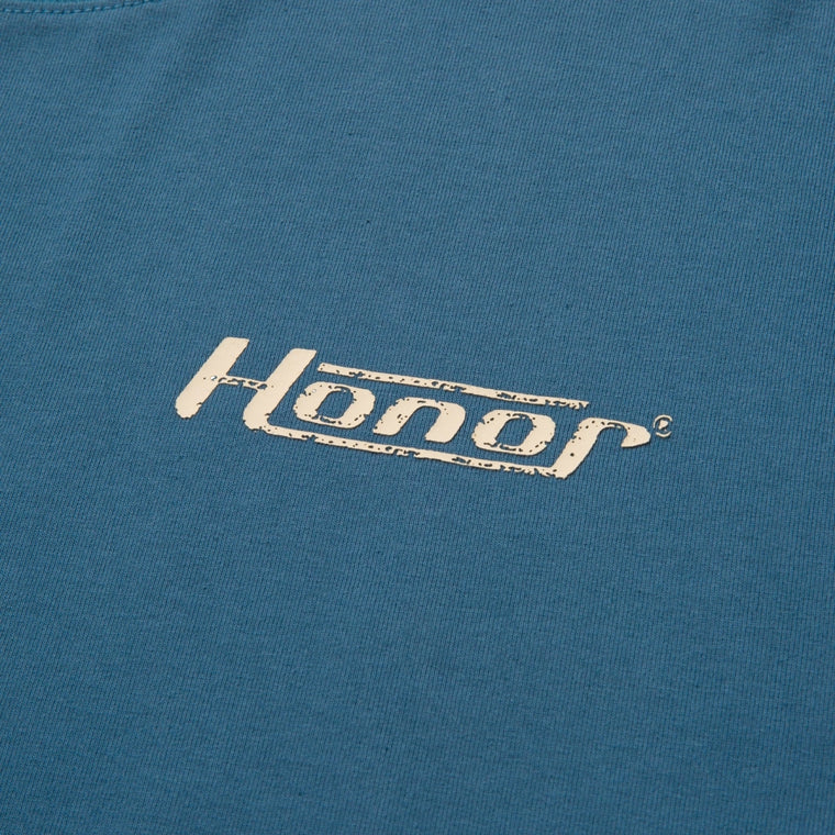 HONOR THE GIFT HONOR GLOBE LOGO TEE-BLUE