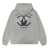 ORI FREDERIQO HOODED FLEECE SWEATSHIRT-GREY