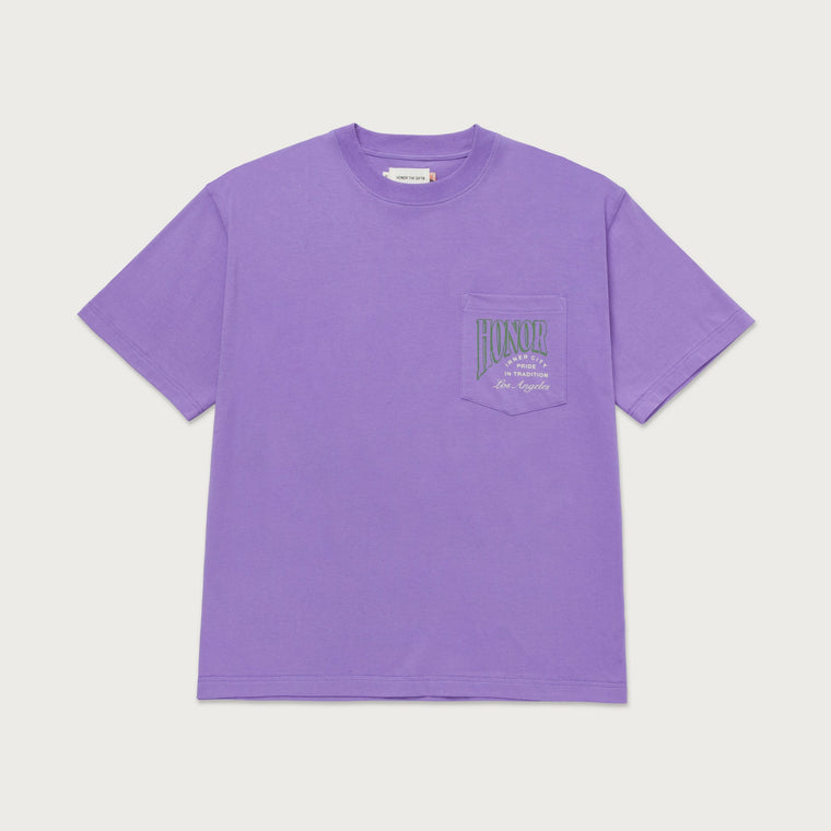 HONOR THE GIFT HTG® CIGAR LABEL SS TEE-PURPLE