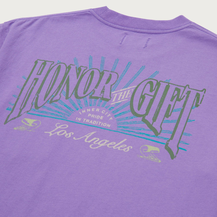 HONOR THE GIFT HTG® CIGAR LABEL SS TEE-PURPLE