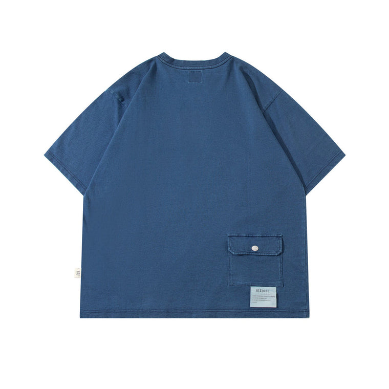 A[S]USL INDIGO POCKET TEE-DARK BLUE