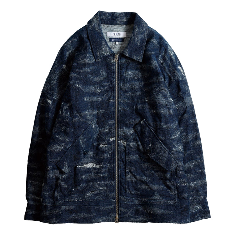 FUNDAMENTAL JACQUARD DENIM BLOUSON RINSE-INDIGO