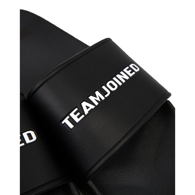 TEAMJOINED JOINED® LOGO SLIPPERS-BLACK