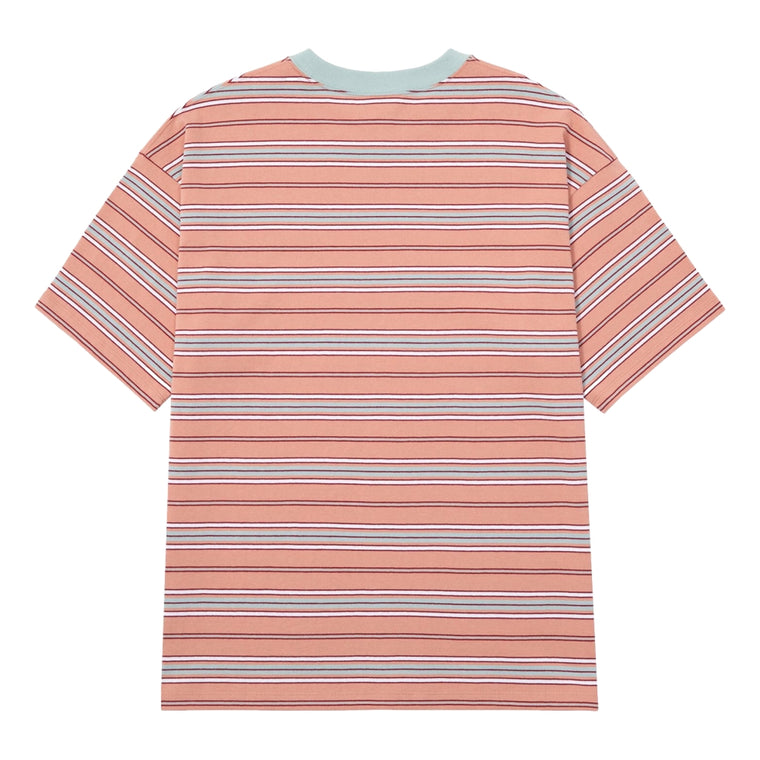 HUF JP HUF CO STRIPE S/S CREW-ORANGE