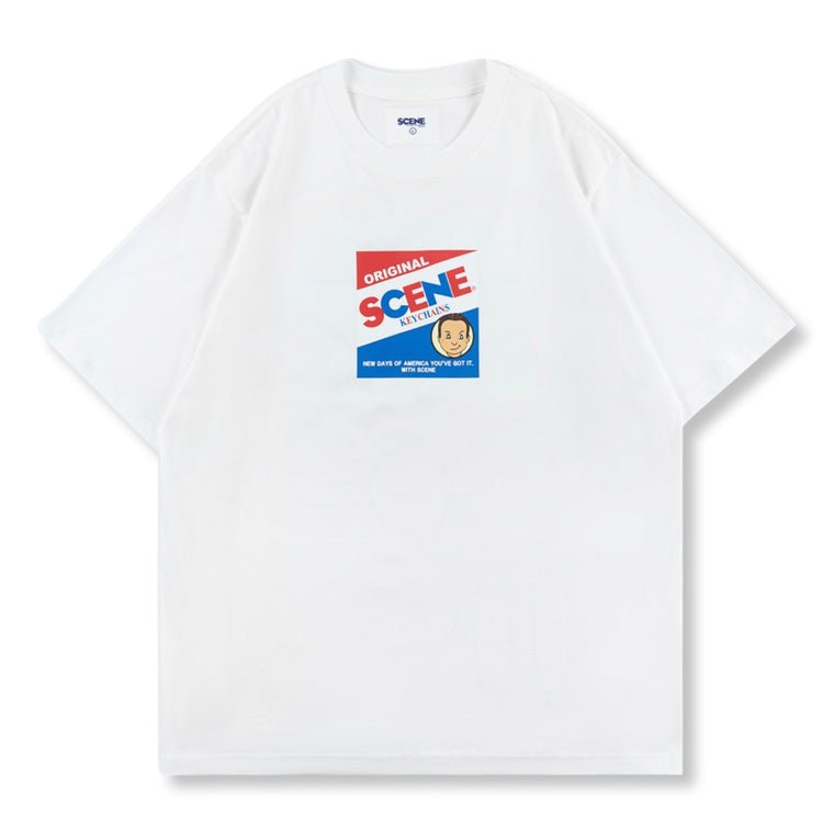 SCENE BY ICE FIRE KEYCHAIN BLIND BOX TEE // WHITE-WHITE