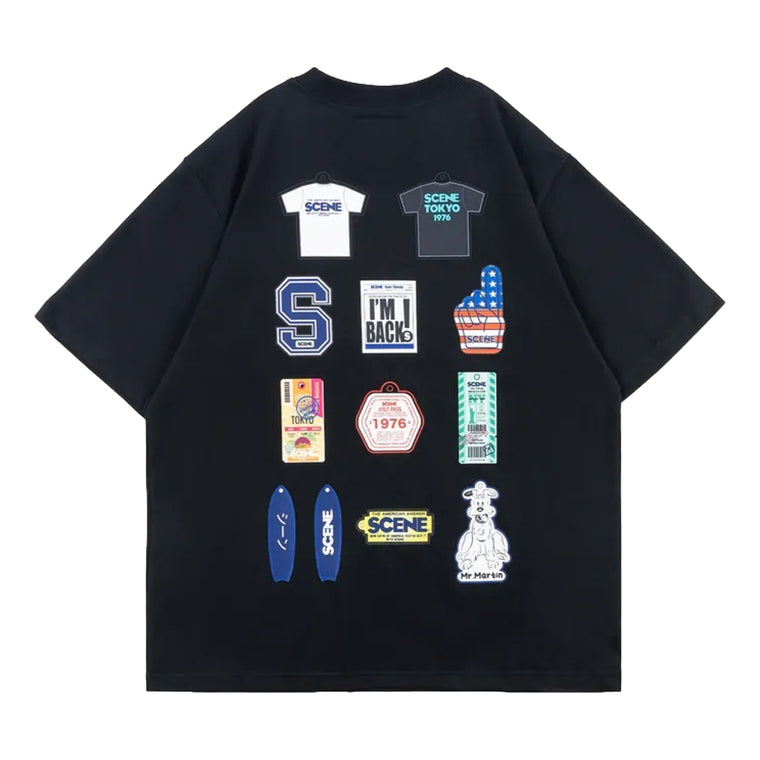SCENE BY ICE FIRE KEYCHAIN BLIND BOX TEE // BLACK-BLACK