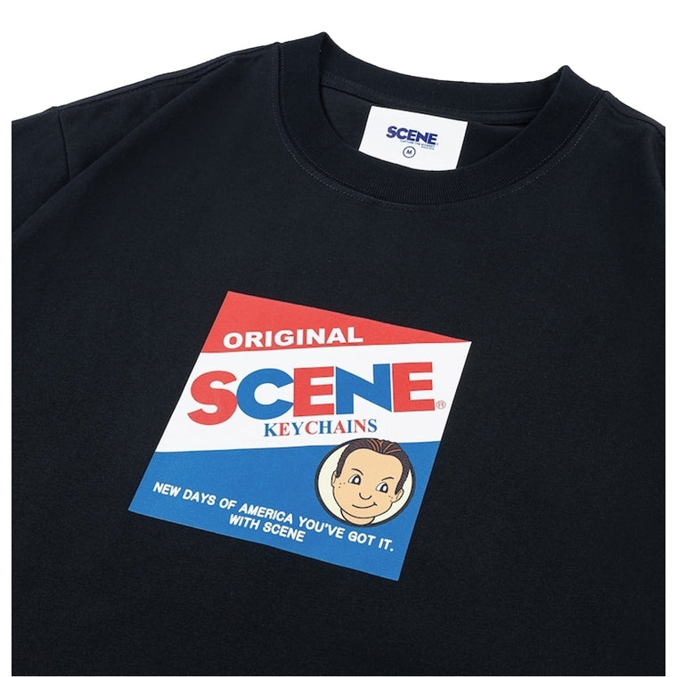SCENE BY ICE FIRE KEYCHAIN BLIND BOX TEE // BLACK-BLACK