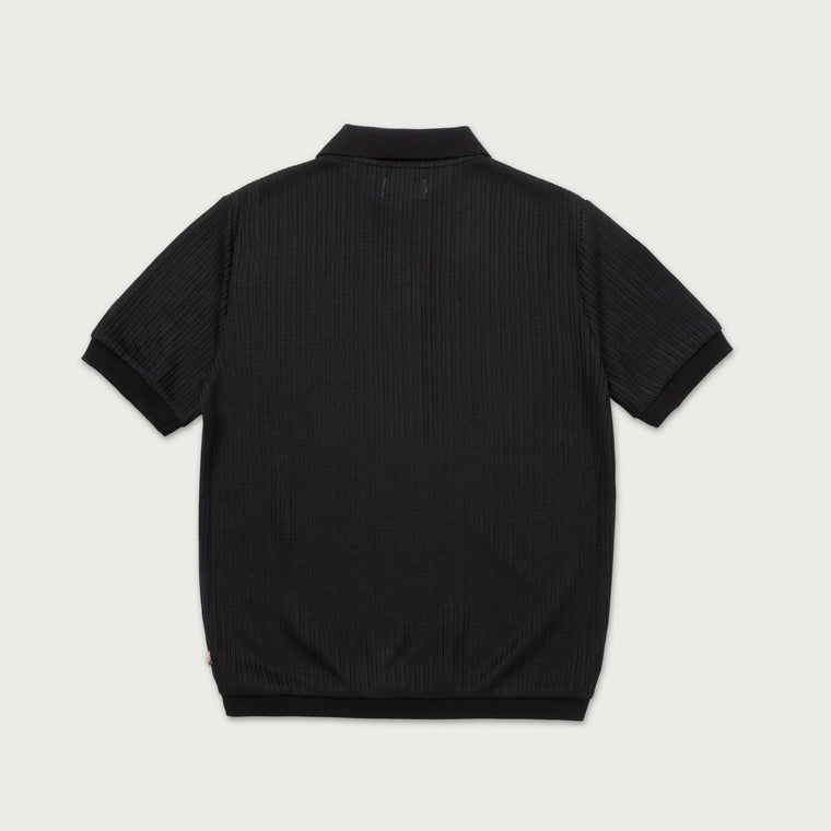 HONOR THE GIFT KNIT POLO SHIRT-BLACK