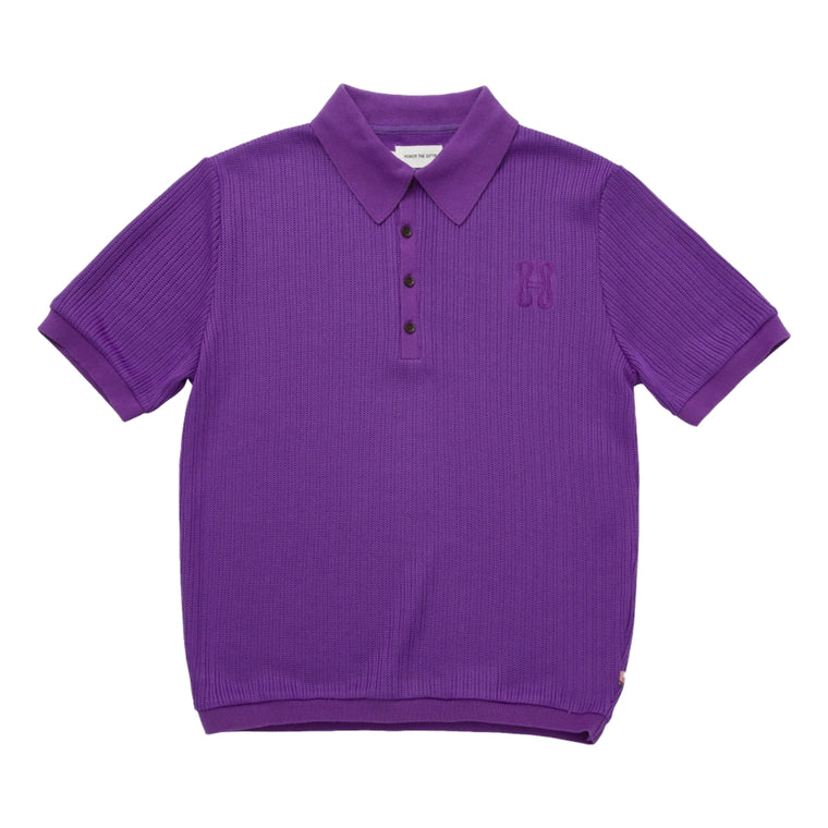 HONOR THE GIFT KNIT POLO SHIRT-PURPLE