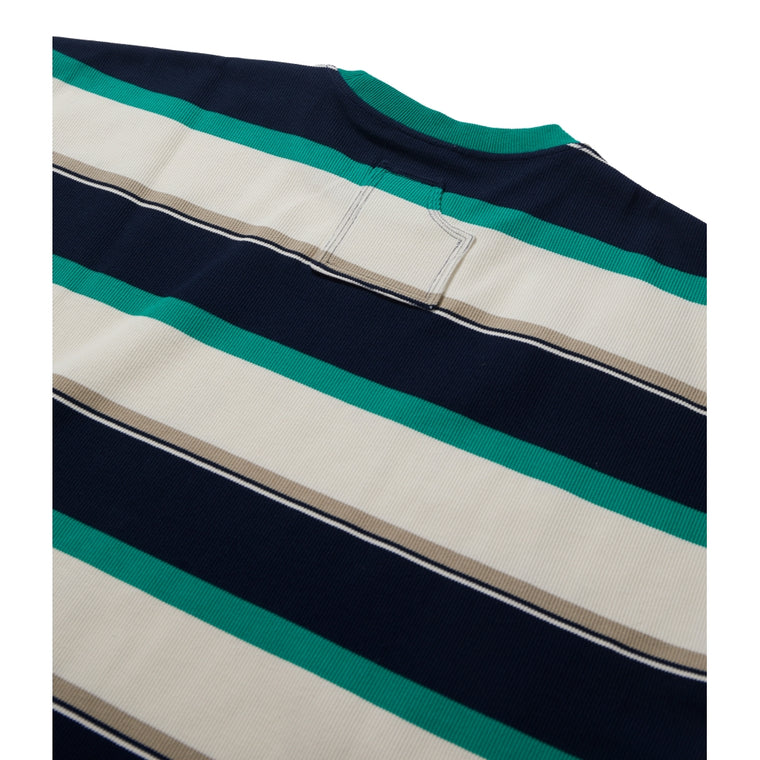 PUBLISH LOGO STRIPES TEE-GREEN