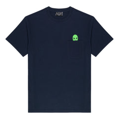 RIPNDIP LORD ALIEN POCKET TEE-NAVY