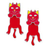 RIPNDIP LORD DEVIL EARRINGS-RED