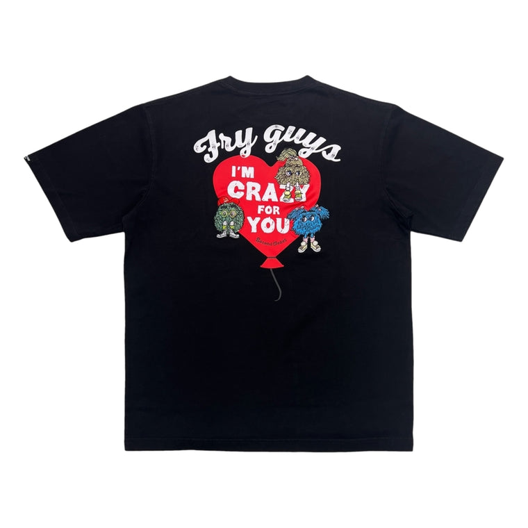 2ND CLOSET LOVE FRY GUYS BALLON T-SHIRT-BLACK