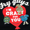 2ND CLOSET LOVE FRY GUYS BALLON T-SHIRT-BLACK