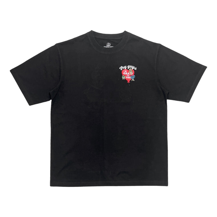 2ND CLOSET LOVE FRY GUYS BALLON T-SHIRT-BLACK