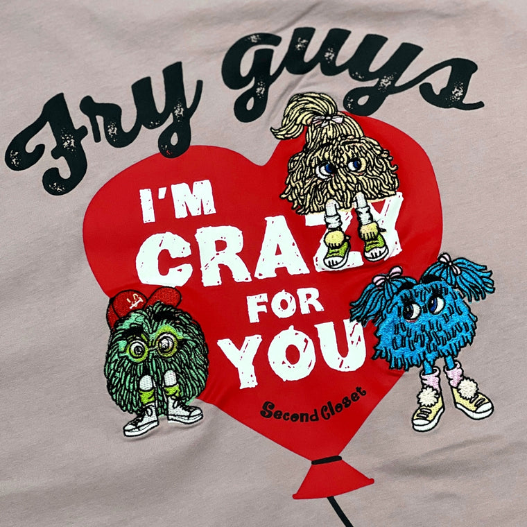 2ND CLOSET LOVE FRY GUYS BALLON T-SHIRT-DIRTY DUSTY PINK