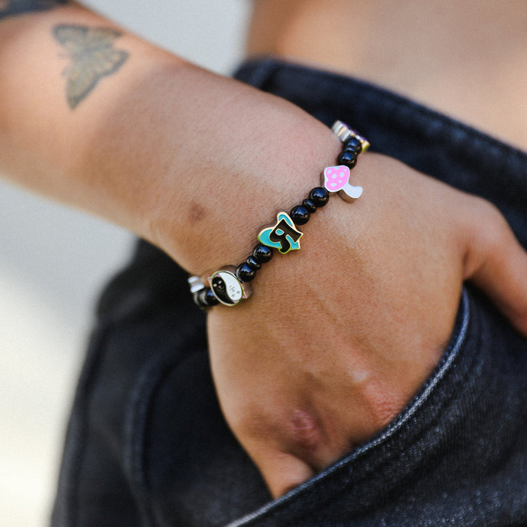 RIPNDIP LUCKY CHARMS BRACELET-BLACK