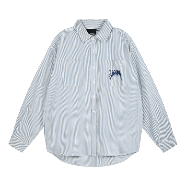 LVXWA LOGO LS SHIRT-BLUE