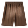 LVXWA LOGO WASHED SHORTS-BROWN