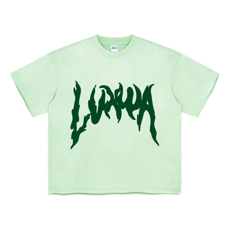 LVXWA WASHED PRINTED TEE-GREEN